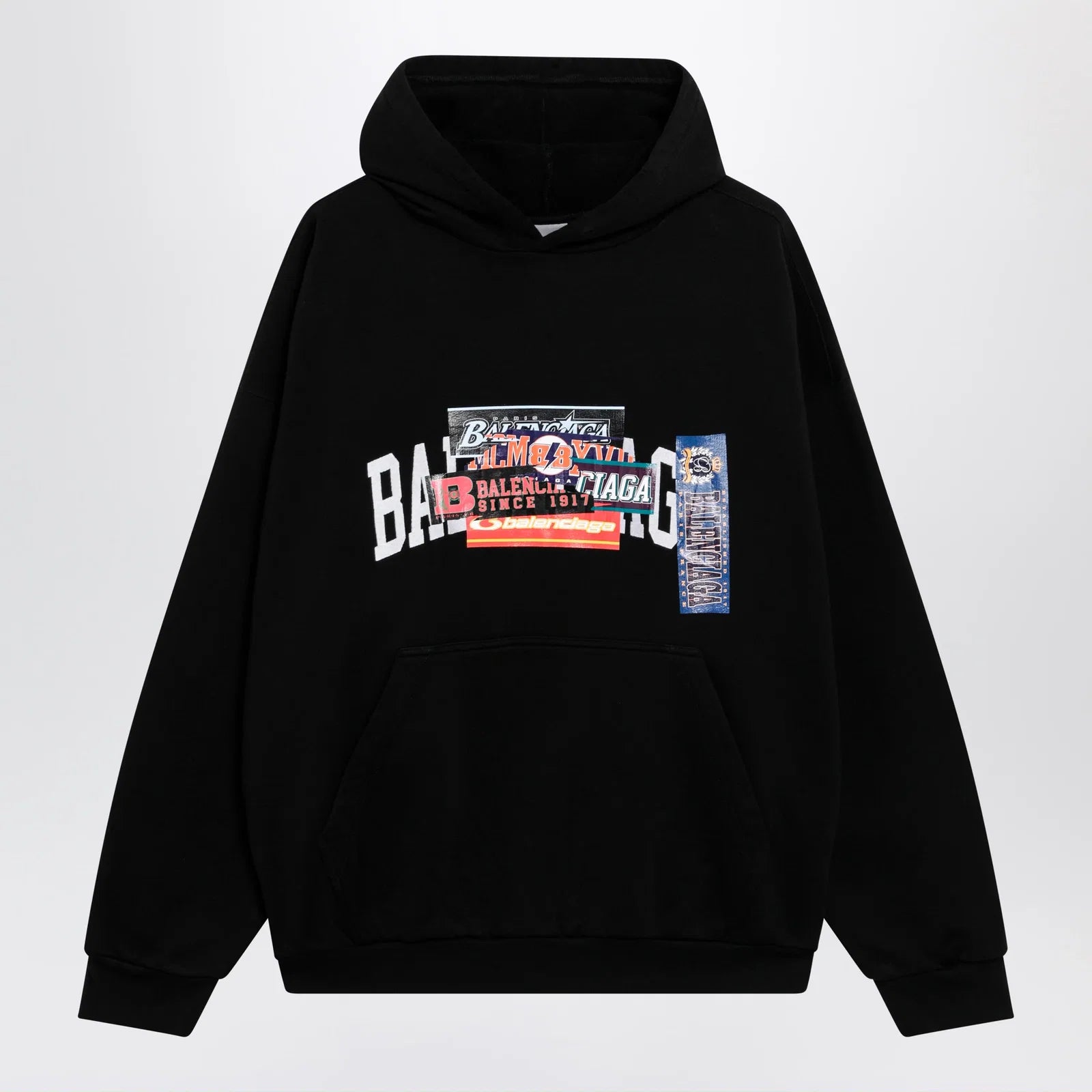 Balenciaga Black hoodie with logo print