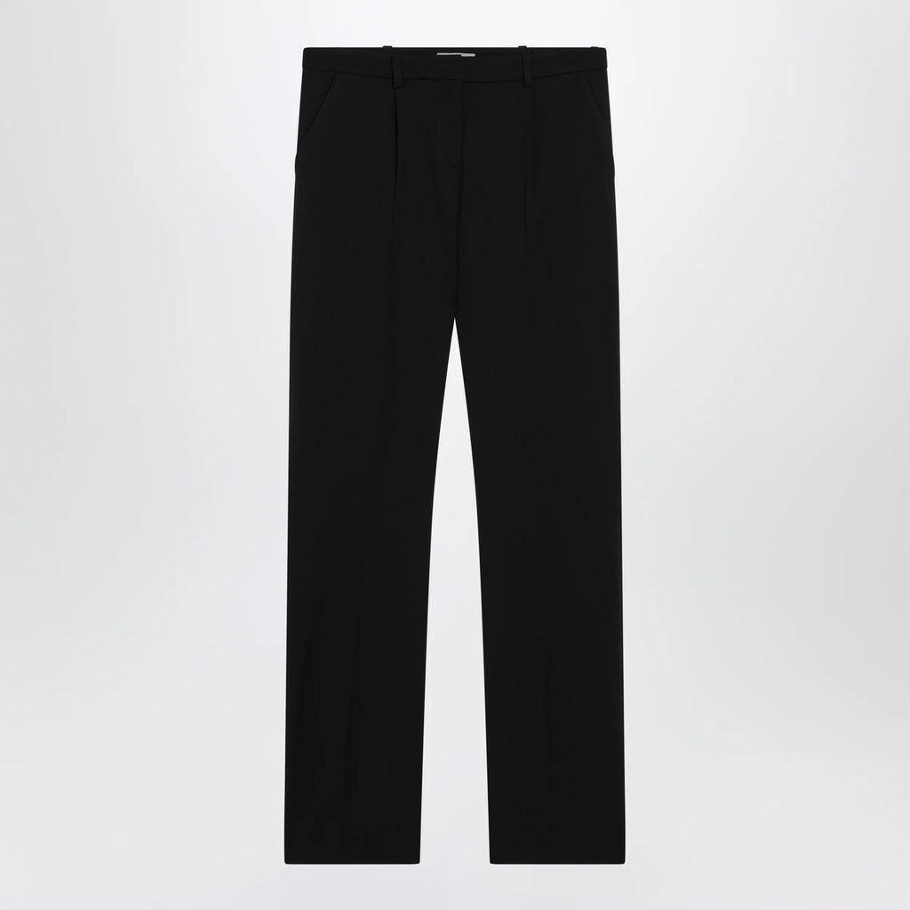 Balenciaga Slim tailored trousers in stretch wool twill, black