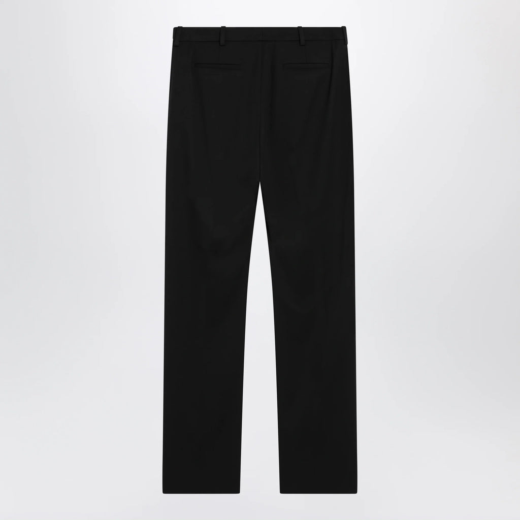 Balenciaga Slim tailored trousers in stretch wool twill, black