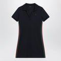 GUCCI Blue Cotton Jersey Dress with Web Detail