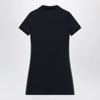 GUCCI Blue Cotton Jersey Dress with Web Detail
