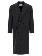 Saint Laurent Double-face Combed Wool Coat