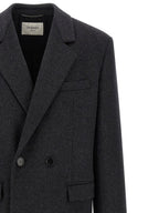 Saint Laurent Double-face Combed Wool Coat