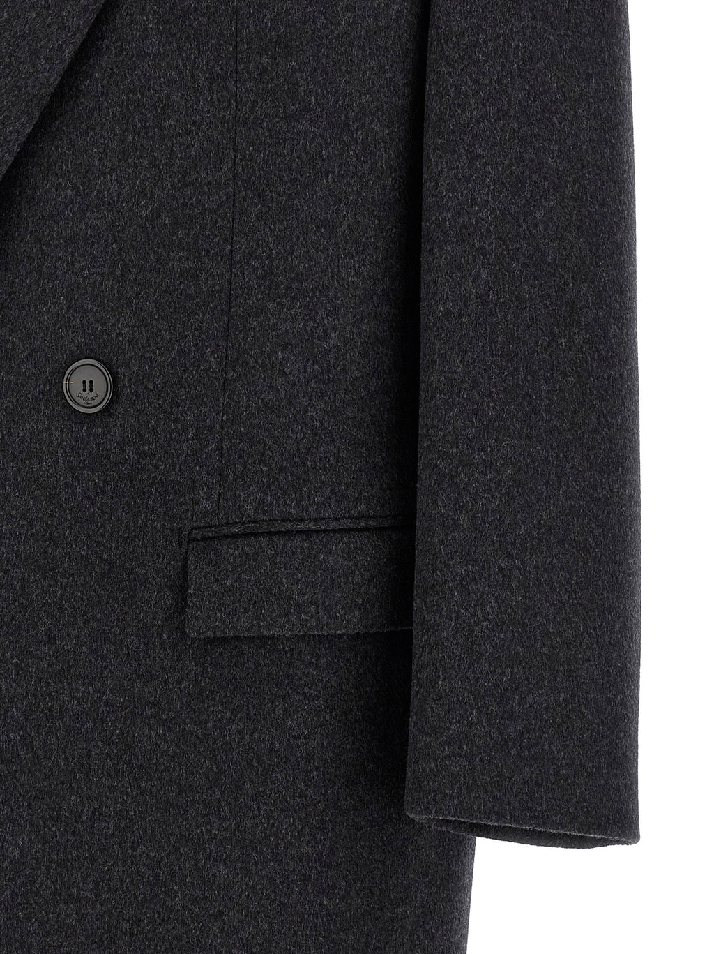 Saint Laurent Double-face Combed Wool Coat