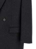 Saint Laurent Double-face Combed Wool Coat