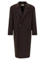 Saint Laurent Double-face Combed Wool Coat