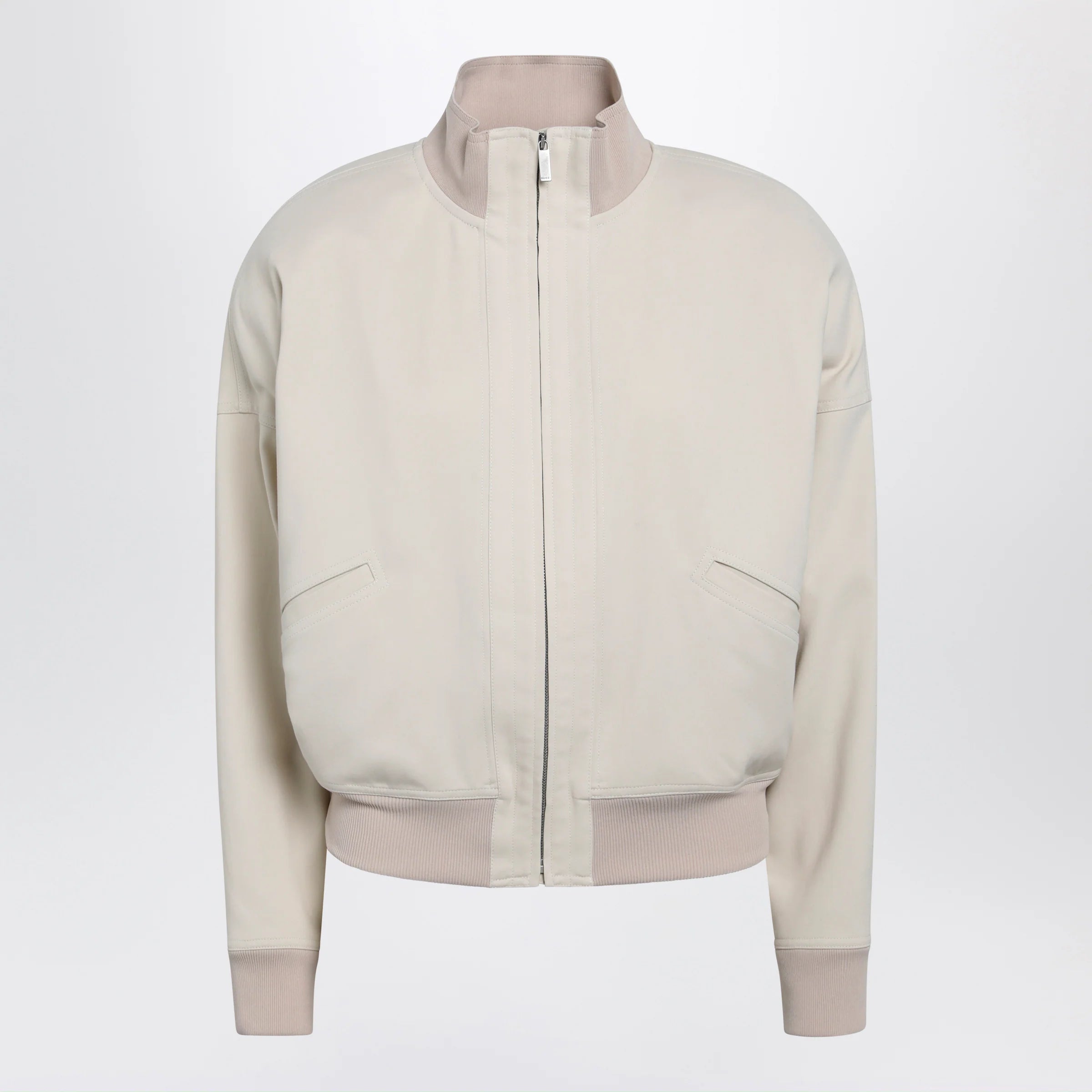 GUCCI Écru poplin zip jacket