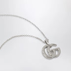GUCCI GG Marmont necklace with silver-tone Double G pendant