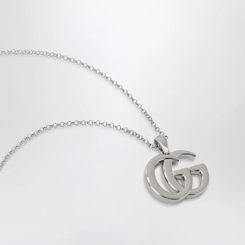 GUCCI GG Marmont necklace with silver-tone Double G pendant