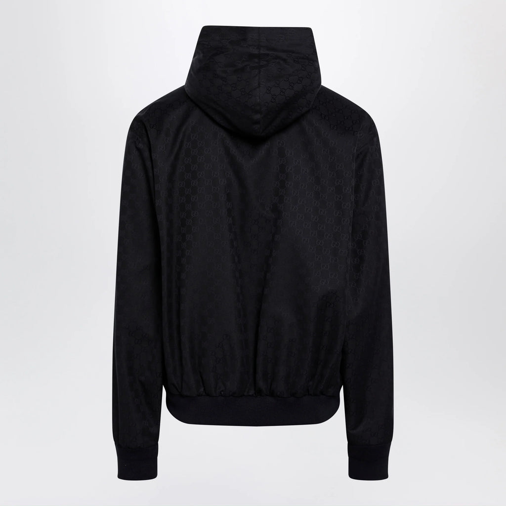 GUCCI Ultramarine GG cotton canvas zip hooded jacket
