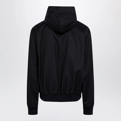 GUCCI Ultramarine GG cotton canvas zip hooded jacket