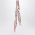 GUCCI Printed silk ribbon with Flora motif in pink