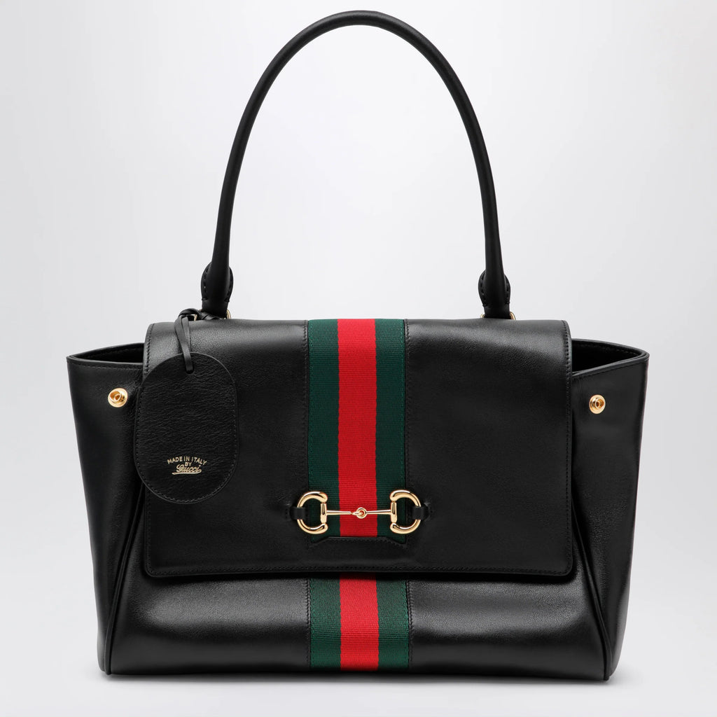 GUCCI Paparazzo medium top-handle bag in soft black leather