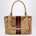 GUCCI Medium Paparazzo handbag in sand-coloured suede