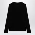 GUCCI Black crew-neck knit in viscose blend