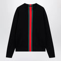 GUCCI Knitted cotton sweater with Web ribbon