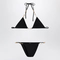 GUCCI Black stretch jersey bikini with clamp chain