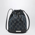 GUCCI Mini bucket bag with plaque in GG délavé denim, blue
