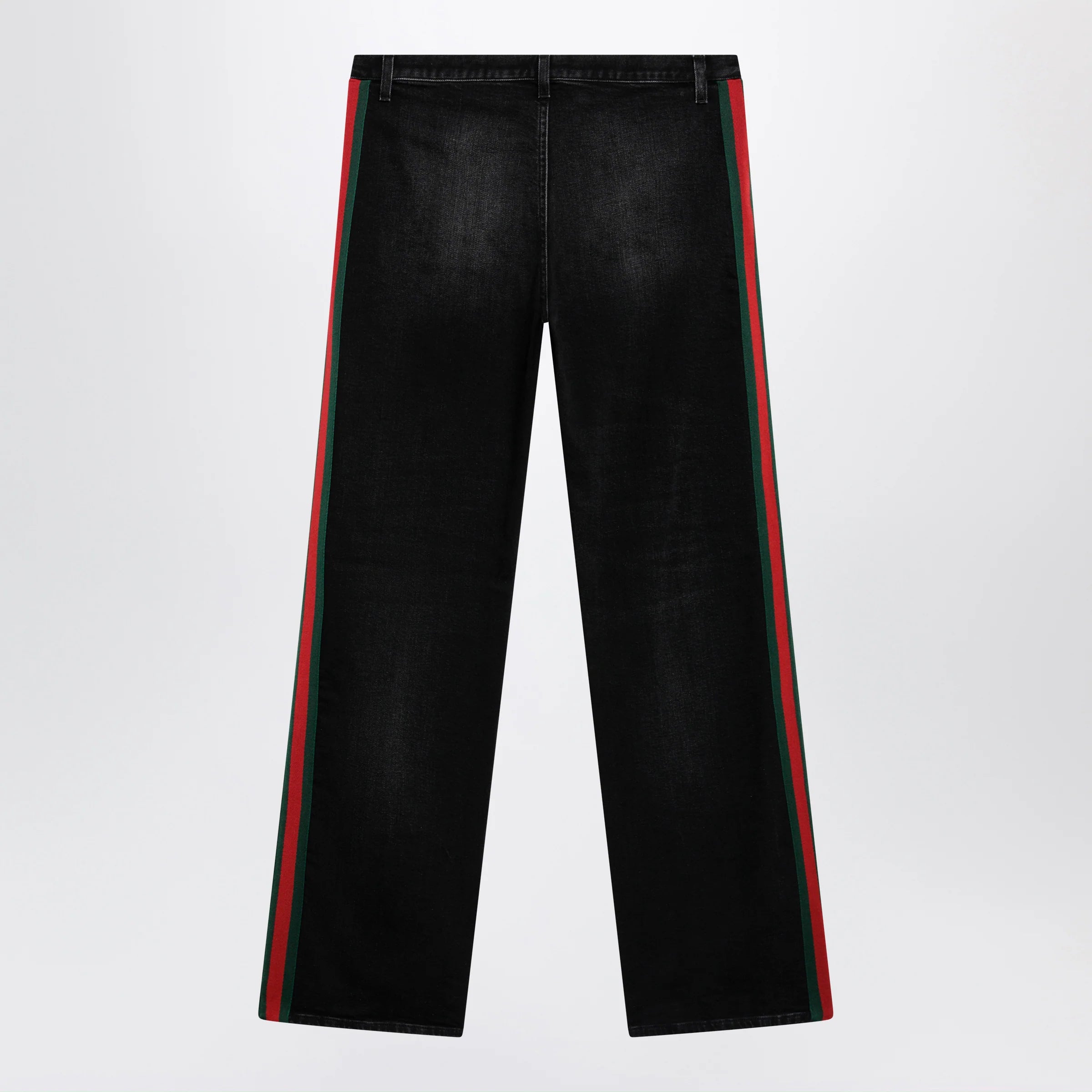 GUCCI Straight-leg stretch cotton denim jeans in black