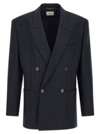 Saint Laurent Pinstriped Double-breasted Blazer