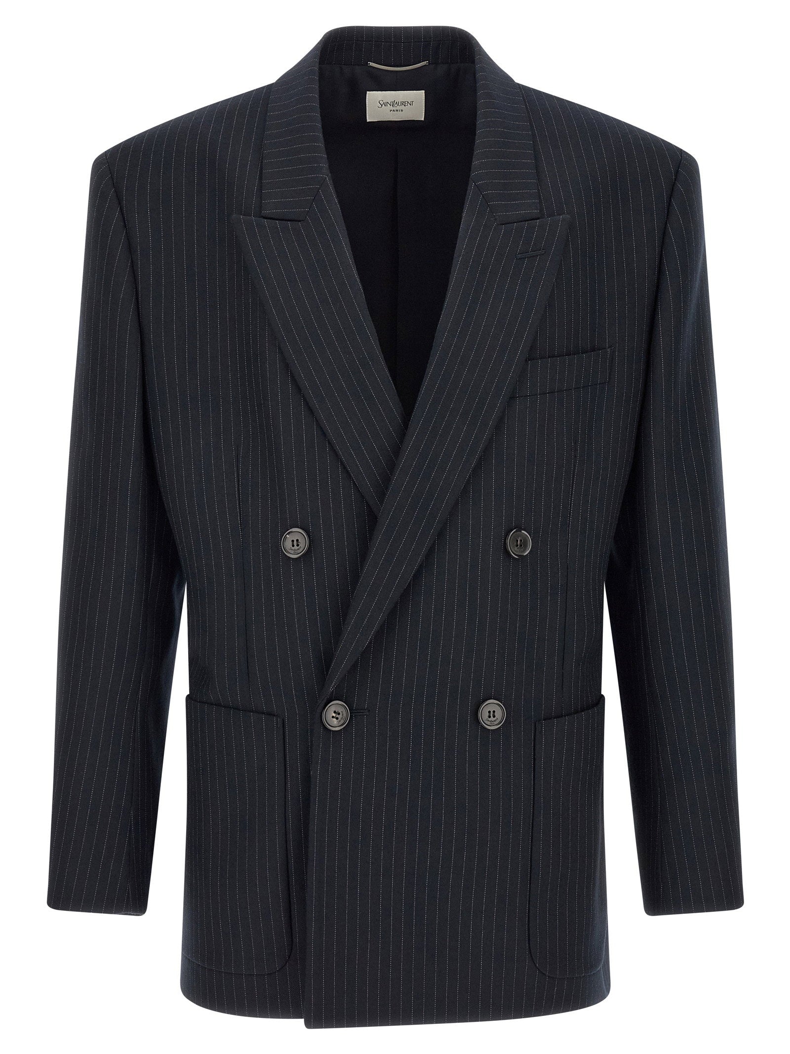 Saint Laurent Pinstriped Double-breasted Blazer
