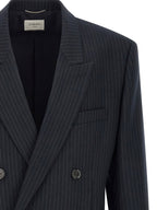 Saint Laurent Pinstriped Double-breasted Blazer