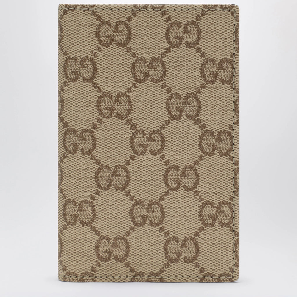 GUCCI Essence Classic card holder in sand beige GG fabric