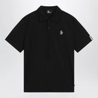 Moncler Grenoble Black polo shirt with logo patch