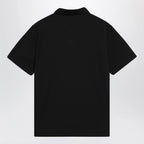 Moncler Grenoble Black polo shirt with logo patch