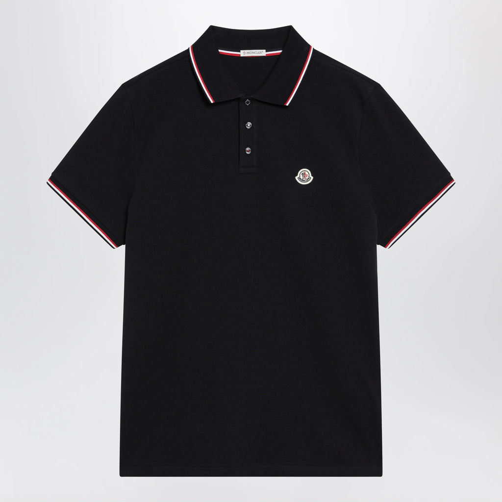Moncler Navy blue short-sleeve polo shirt
