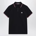 Moncler Navy blue short-sleeve polo shirt