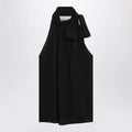 Valentino Black silk top with neck bow
