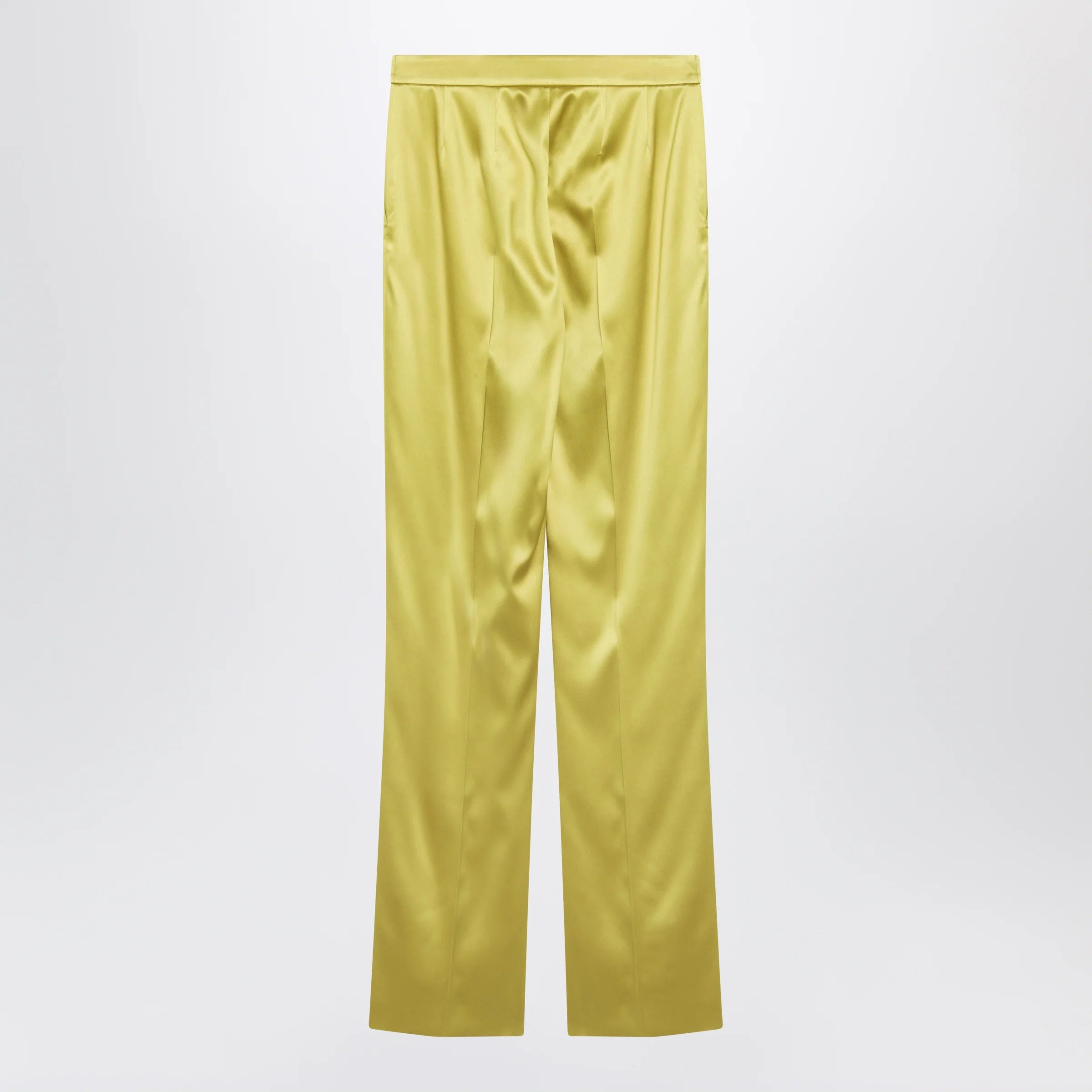 Valentino Avocado-colored trousers in shiny silk blend