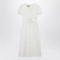 Valentino Embroidered crepe evening dress in ivory