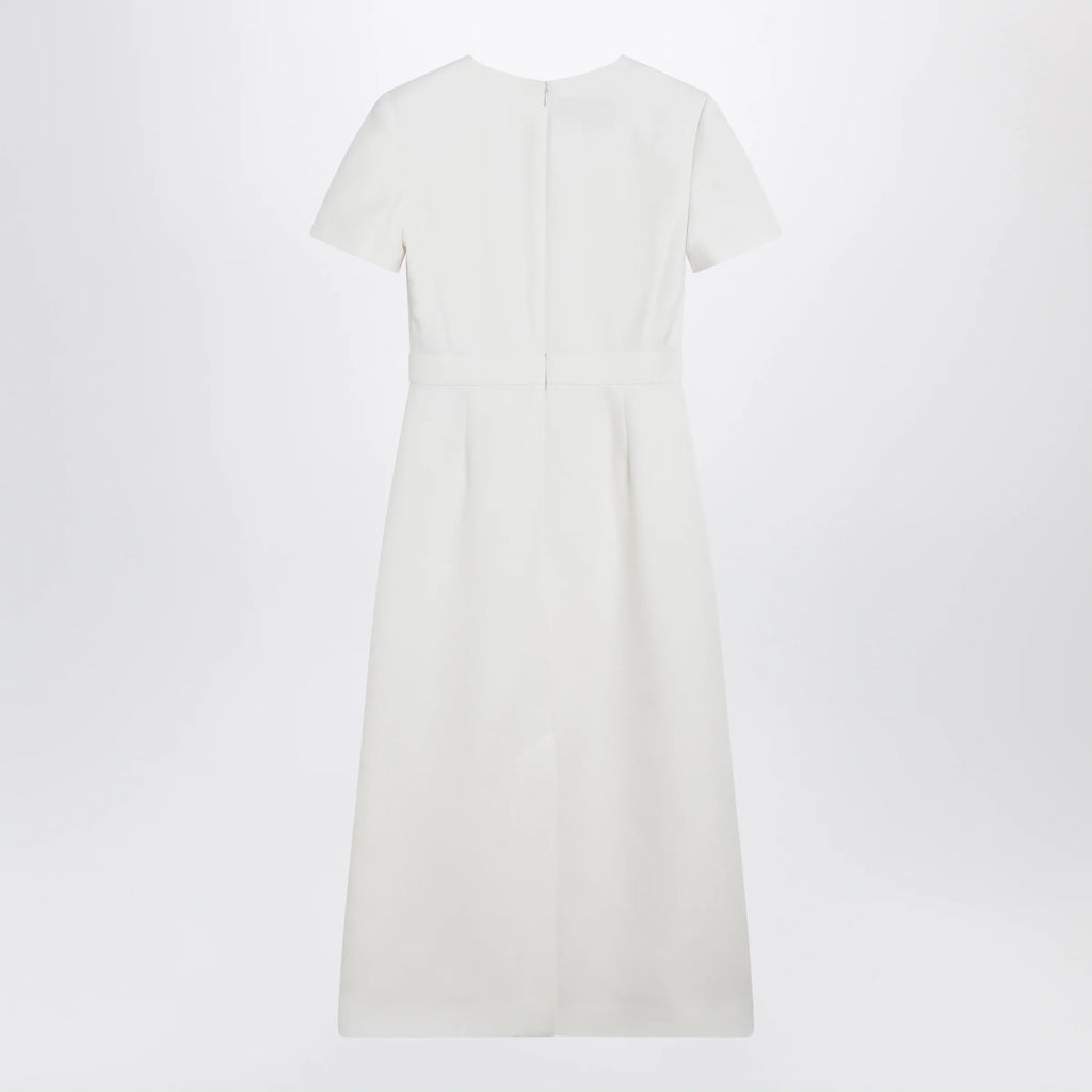 Valentino Embroidered crepe evening dress in ivory