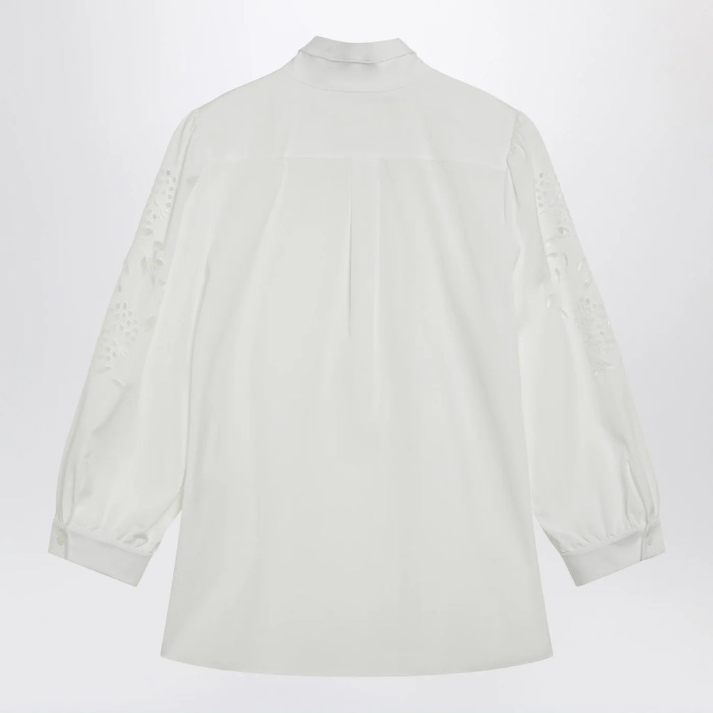 Valentino White shirt with Sangallo embroidery