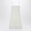 Valentino Ivory linen midi dress with Sangallo embroidery