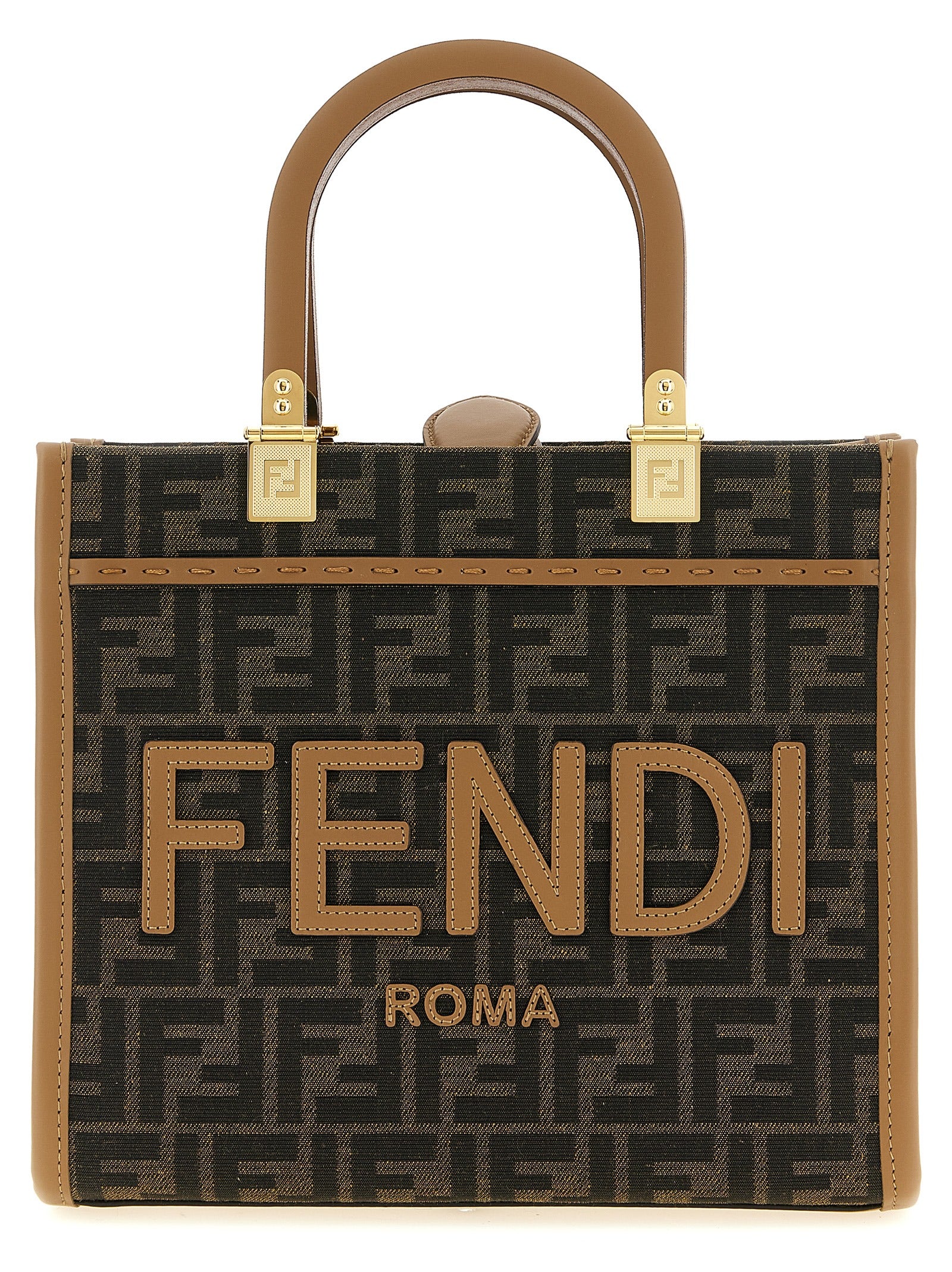 حقيبة تسوق Fendi Sunshine الصغيرة