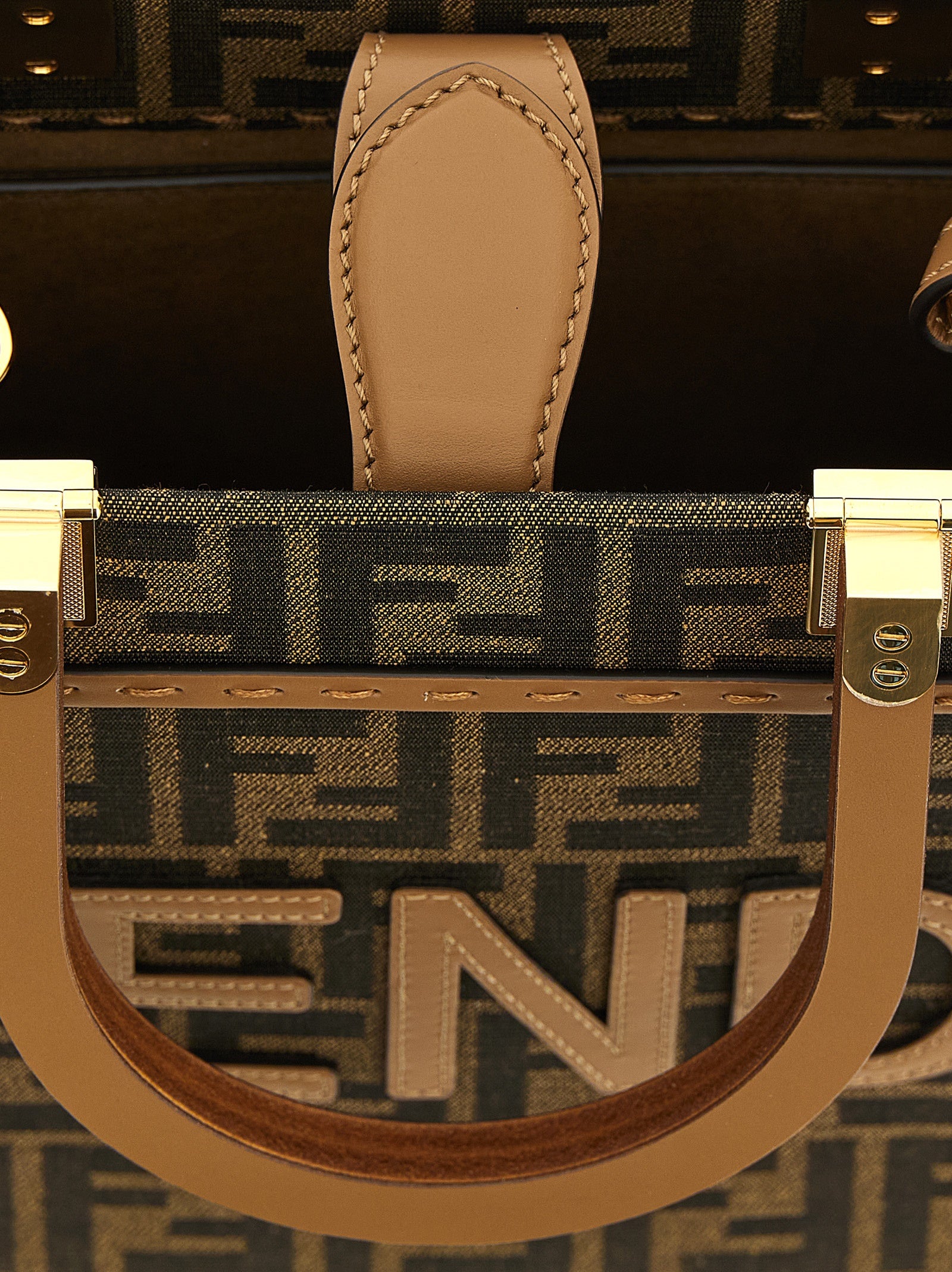 حقيبة تسوق Fendi Sunshine الصغيرة