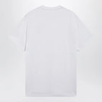 Moncler White cotton jersey T-shirt with logo patch