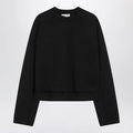 Moncler X Edward Enninful Black sweatshirt with asymmetric hem
