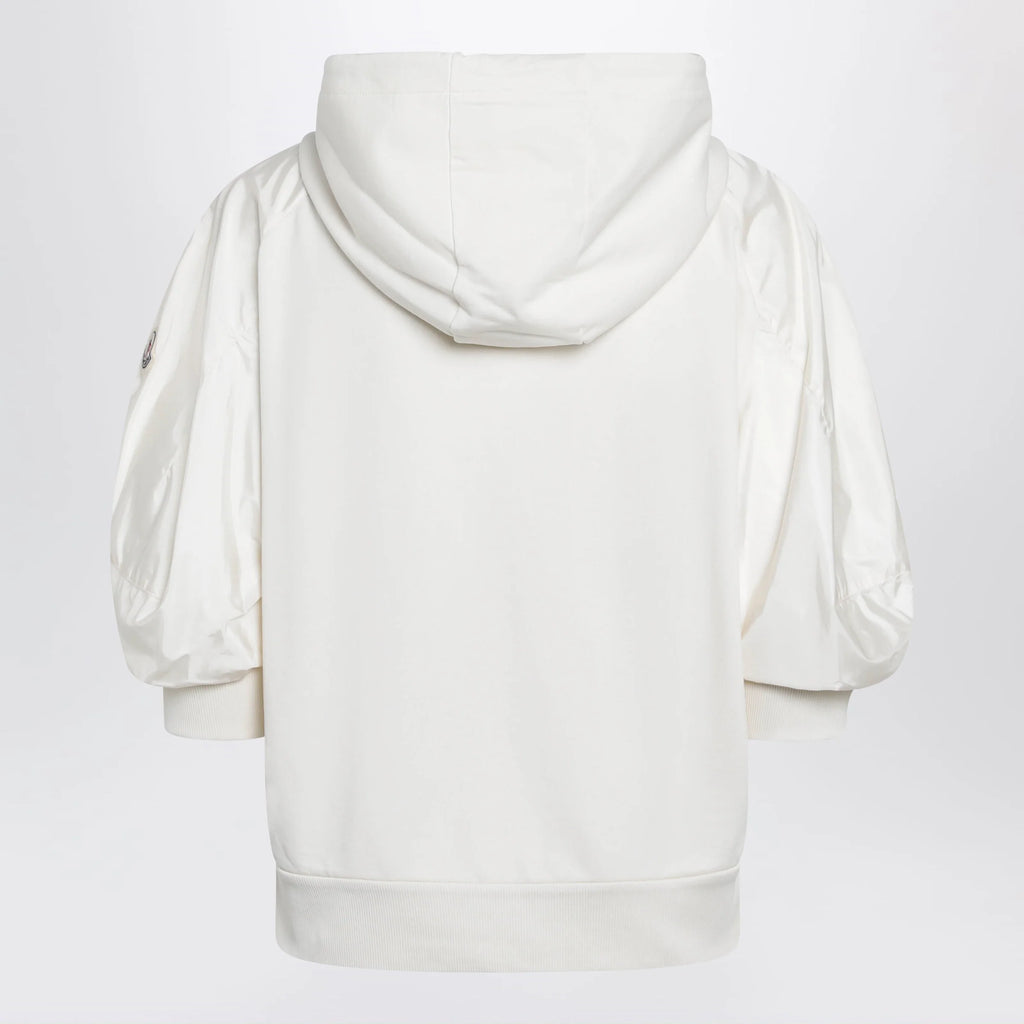 Moncler White short-sleeve jersey sweatshirt