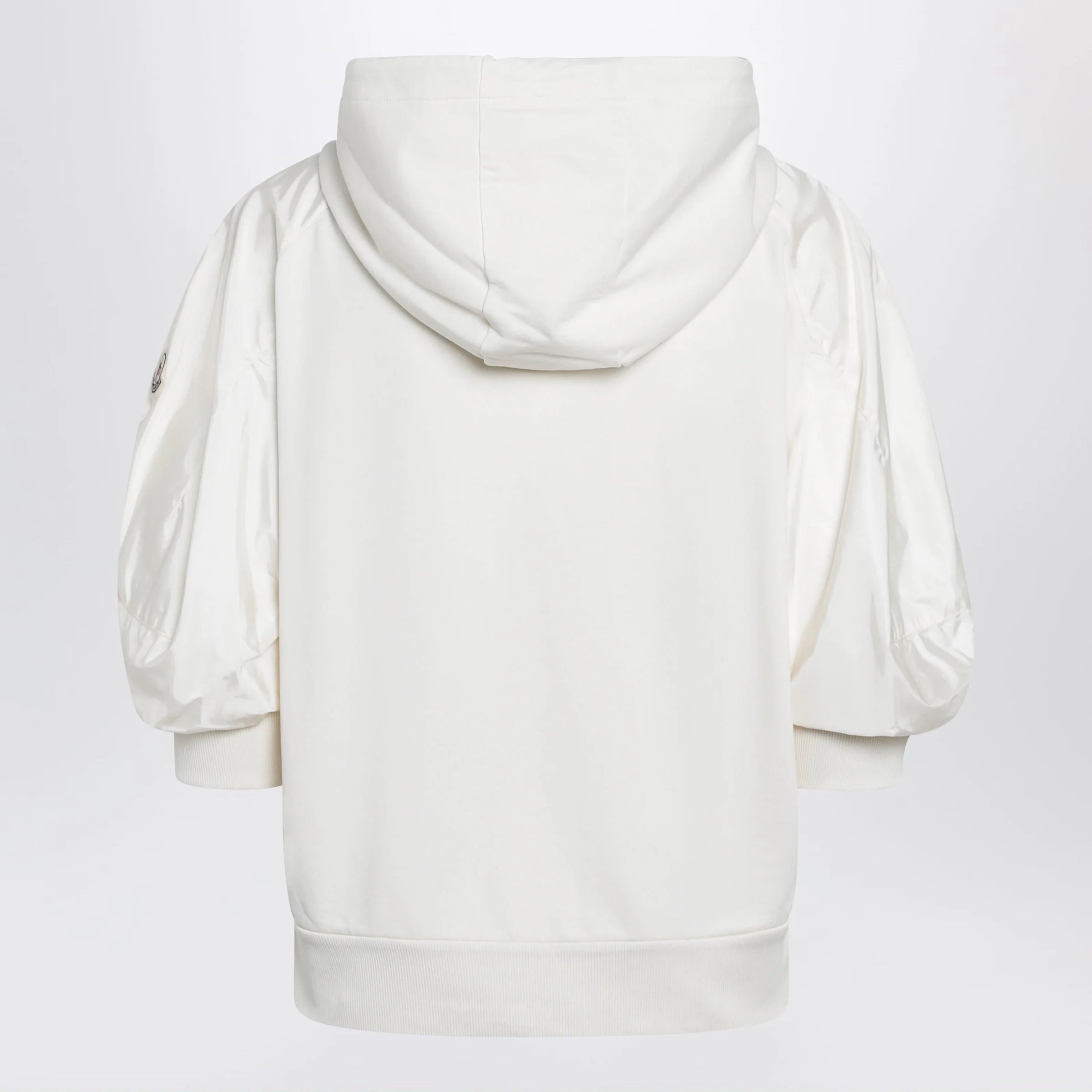 Moncler White short-sleeve jersey sweatshirt