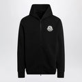 Moncler Black cotton hoodie with logo