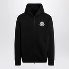 Moncler Black cotton hoodie with logo