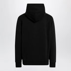 Moncler Black cotton hoodie with logo