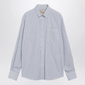 Valentino Ivory shirt with light blue and blue stripes