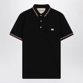 Valentino Black polo shirt with Vlogo Signature