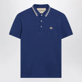 Valentino Blue polo shirt with Vlogo patch