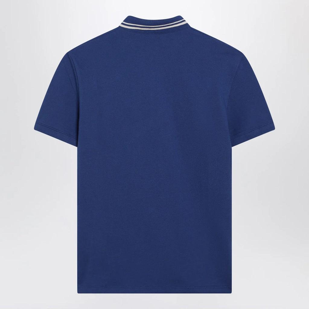 Valentino Blue polo shirt with Vlogo patch